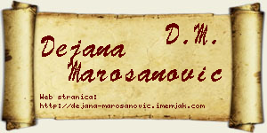 Dejana Marošanović vizit kartica